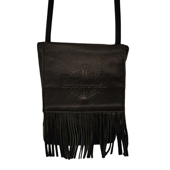 HarleyDavidson Bags Harleydavison Black Genuine Leather Fringe